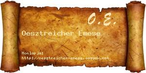 Oesztreicher Emese névjegykártya